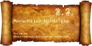 Merschilcz Hilária névjegykártya